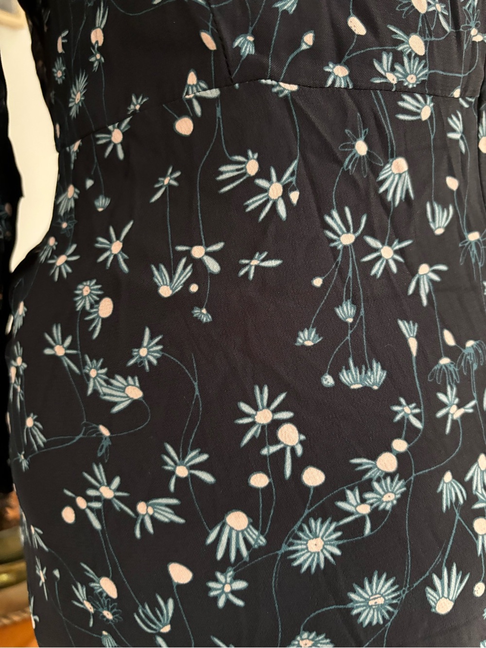 Country Road Black Floral High-Neck Midi Dress - Picture 5 of 5